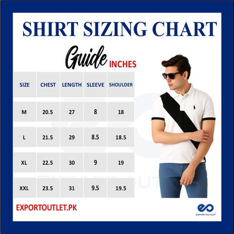 POLOO CROSS PANEL Men’s Branded Cotton PQ Shirt in White-Black