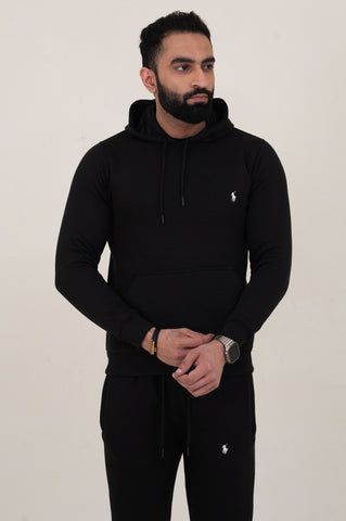 Poolo-Hoodie Warm-UP Black Tracksuit