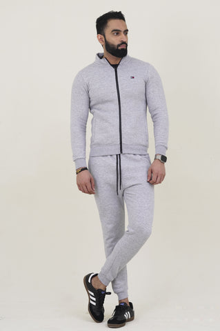 Tomy-Mockneck Warm-UP Light Grey Tracksuit