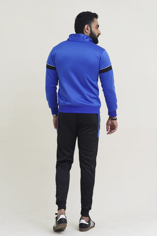 NK-Mockneck Warm-UP Royal Blue-Black Tracksuit