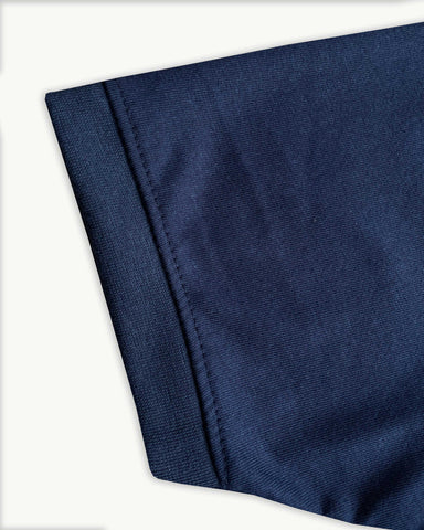 Summer-Ready Style: Breathable Polo Tracksuit in Navy Blue