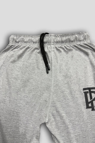 BURBARY Cotton Jersey Embroidered Logo Light Grey Short Tracksuit