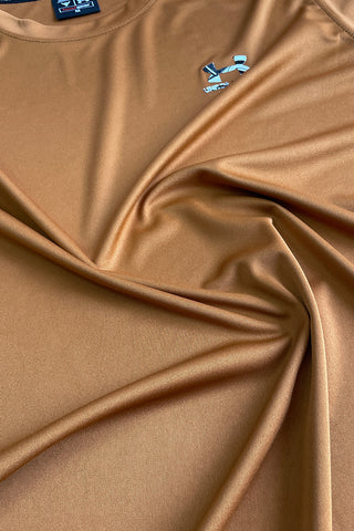 UA Performance Dryfit Tee Brown – Moisture-Wicking Dryfit Fabric