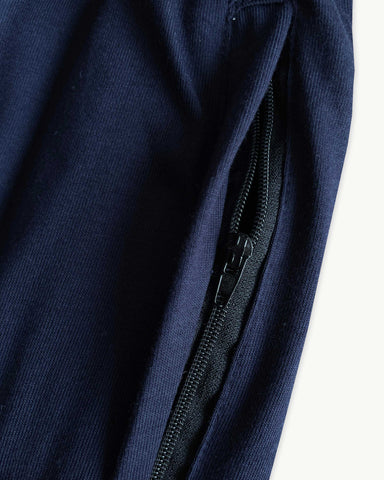Summer-Ready Style: Breathable Polo Tracksuit in Navy Blue