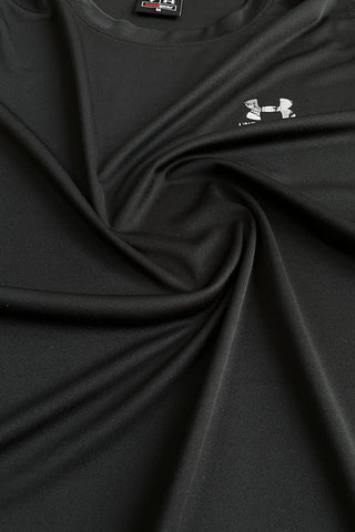 UA Performance Dryfit Tee Black – Moisture-Wicking Dryfit Fabric