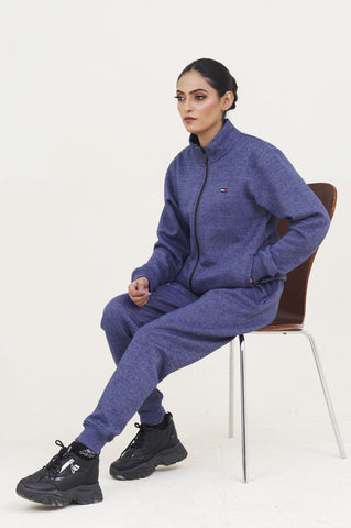 Tomy-Mockneck Warm-UP Blue Tracksuit