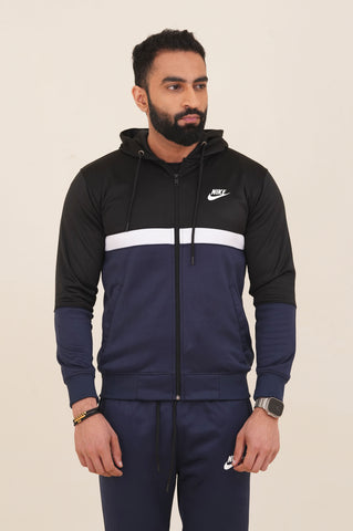 NK-Hoodie Warm-UP Blue Tracksuit