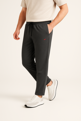 Nikee  Men’s Charcoal Grey Cotton PQ Trouser