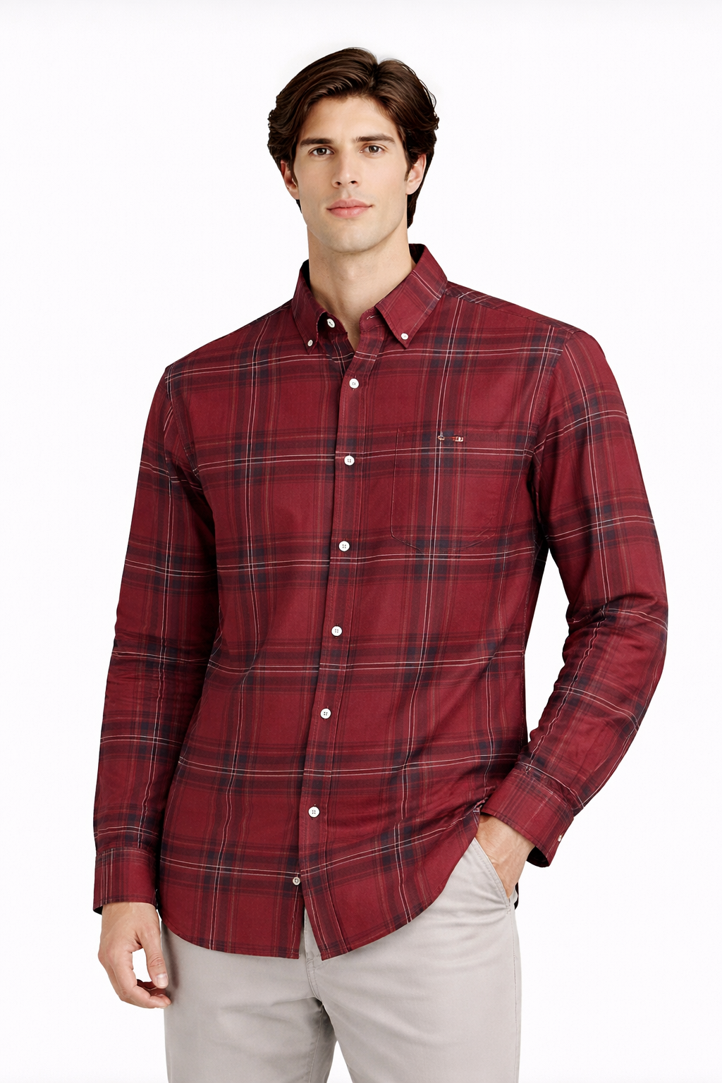 Men Casual Shirt in Wool