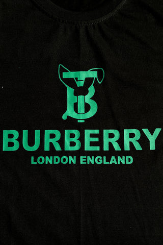 BURBARY Cotton Jersey Embroidered Logo Black Short Tracksuit