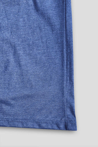 BURBARY Cotton Jersey Embroidered Logo Swed Blue Short Tracksuit