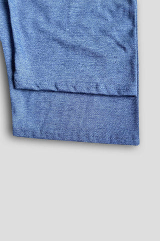 BURBARY Cotton Jersey Embroidered Logo Swed Blue Short Tracksuit