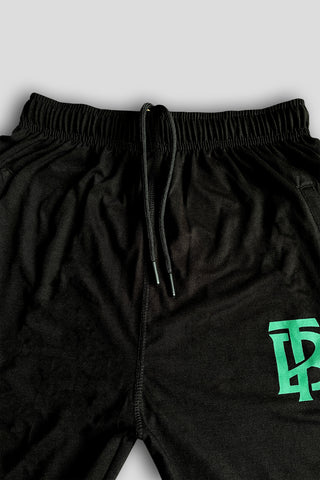 BURBARY Cotton Jersey Embroidered Logo Black Short Tracksuit