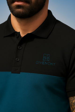 Givchy-Branded Cotton PQ Embroidered Logo Black-Ateneo Blue Tracksuit