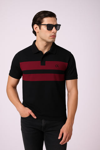 Calven Kleen Men’s Branded Cotton PQ Shirt in Black