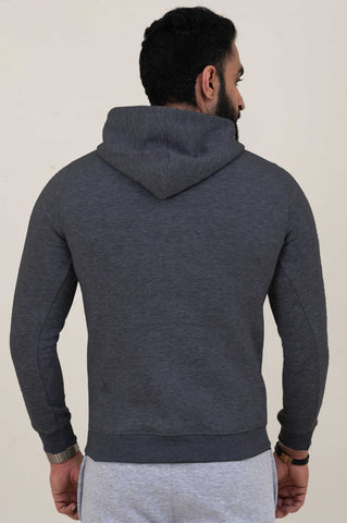 POOLO Charcoal Grey Warm Fleece Hoodie