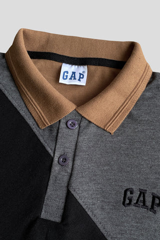 GEP PANEL Men’s Branded Cotton PQ Shirt in Skin-C Grey