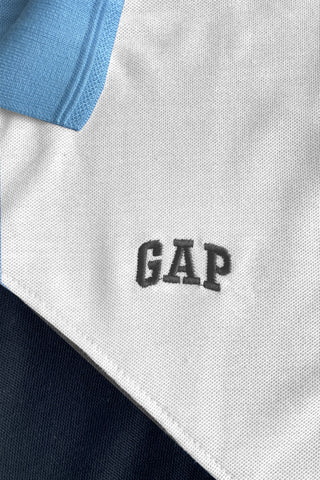 GEP PANEL Men’s Branded Cotton PQ Shirt in Sky Blue-White