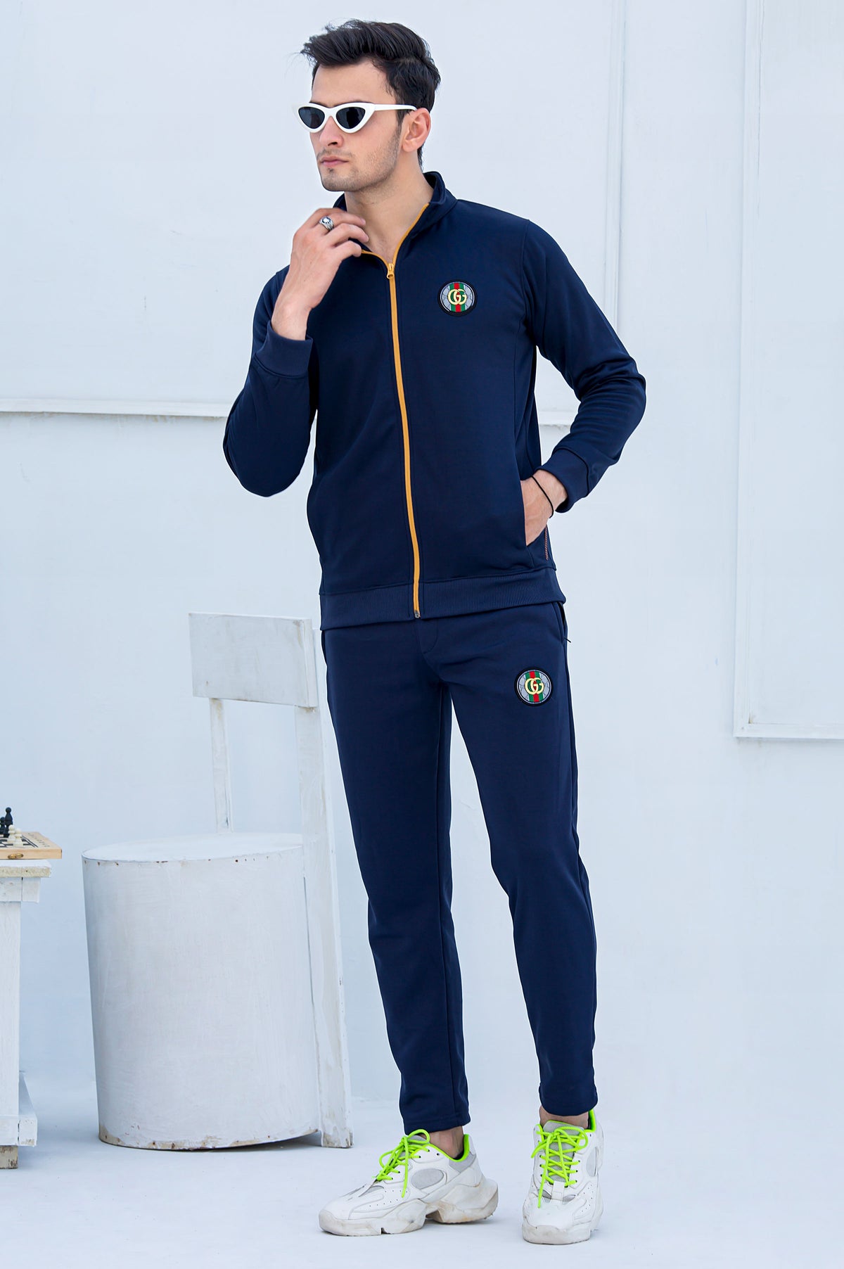 GC -Sterling Mock Neck Warm-UP Blue Tracksuit