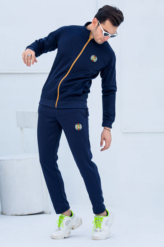 GC -Sterling Mock Neck Warm-UP Blue Tracksuit