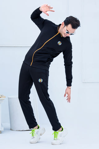 GC -Sterling Mock Neck Warm-UP Black Tracksuit