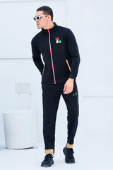 LC-Sterling Mock Neck Warm-UP Black Tracksuit