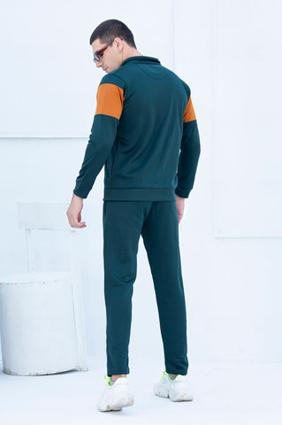 AX-Sterling Mock Neck Warm-UP Zinc-Orange Tracksuit