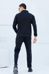 LC-Sterling Mock Neck Warm-UP Black Tracksuit