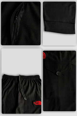 North FC Embroidered Logo Black Cotton PQ Black Short