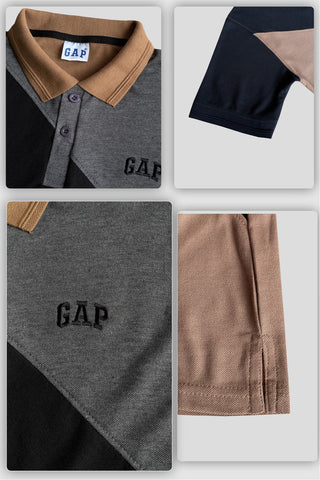 GEP PANEL Men’s Branded Cotton PQ Shirt in Skin-C Grey