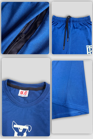 BURBARY Cotton Jersey Embroidered Logo Zinc Short Tracksuit