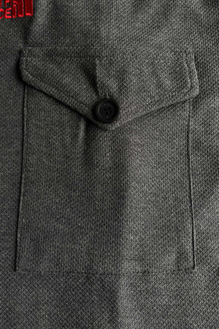 North FC Embroidered Logo Charcoal Grey Cotton PQ Black Short