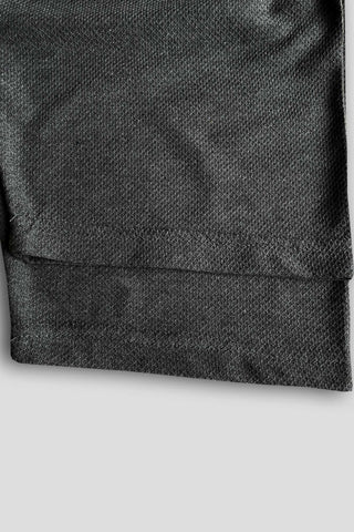North FC Embroidered Logo Charcoal Grey Cotton PQ Black Short