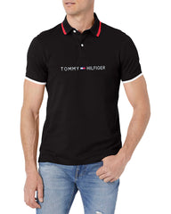 TH Imported Black EMB Logo Polo Shirt