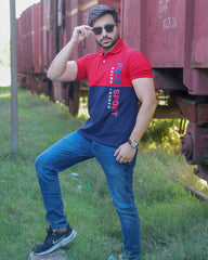 RL Imported Red-Blue T-Shirt