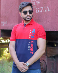 RL Imported Red-Blue T-Shirt