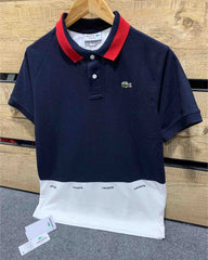 LC Branded Blue-White Embroidery Logo Polo Shirt