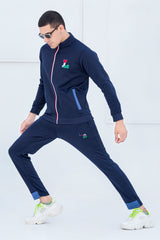 LC-Sterling Mock Neck Warm-UP Blue Tracksuit