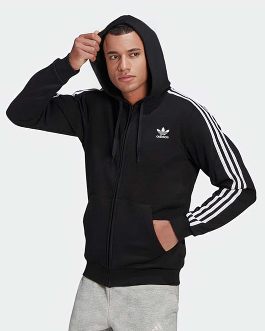 Adi 3-Stripes Micro Polyester Fleece Black Hoodie