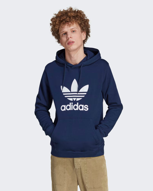 Adi Front Graphic Letter Logo Blue Hoodie