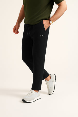 Nikee  Men’s Black Cotton PQ Trouser