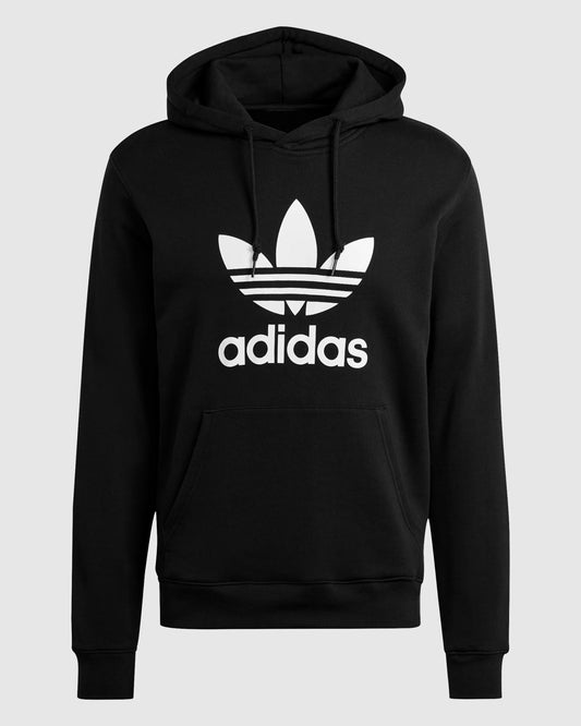 Adi Front Graphic Letter Logo Black Hoodie