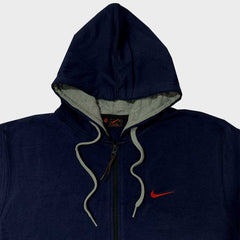 NKE Left Chest Embroidered Logo Blue Classic Hoodie