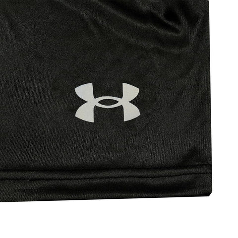 Men Dri-Fit UA Black Reflector Logo 2-Quarter Short