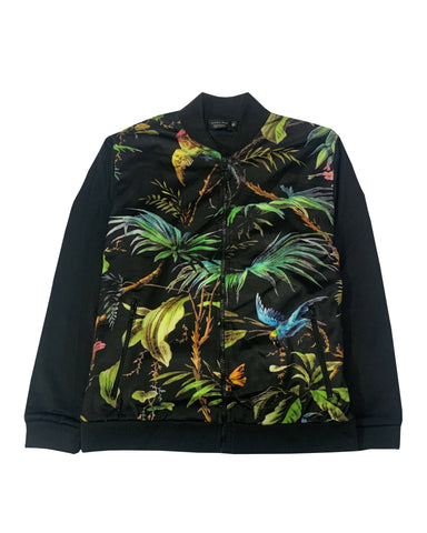 Zaara Man Front Floral Print Bomber Jacket