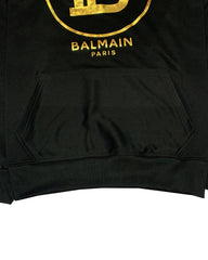 BAL Front Shinny Golden Logo Black  Hoodie