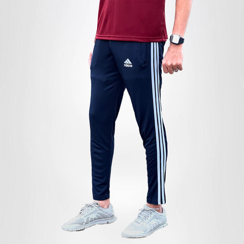 Dri-Fit Fabric in Tri-Stripe Style Contrasted Navy/Maroon Tracksuit