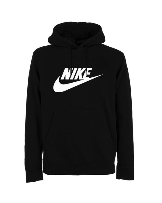 NKE Front Graphic Letter Logo Black Hoodie