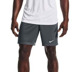 Men Dri-Fit NKE Charcoal  Grey Reflector Logo 2-Quarter Short