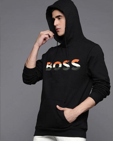 HB Front Graphic Letter Logo Black Hoodie